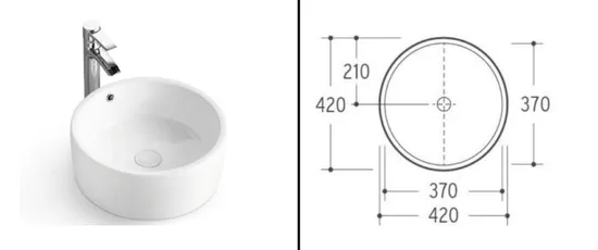OEM Modern Round Bathroom Ceramic Sink Art Basin Sanitary Ware Wholesale