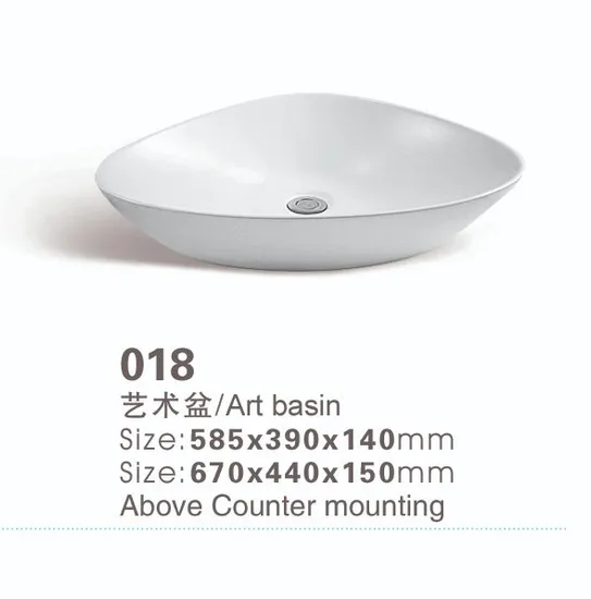 Top Rectangle Washbasin Ceramic Hand Electroplating Art Basin