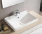 Art Design Solid Surface Bathroom Pedestal Wash Basin Art Sink