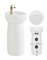 Floor Standing Artificial Marble Solid Surface Stone Pedestal Basin Freestanding Basin