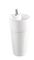 Oval Pillar Pedestal Acrylic Resin Stone Solid Surface Round Washbasin