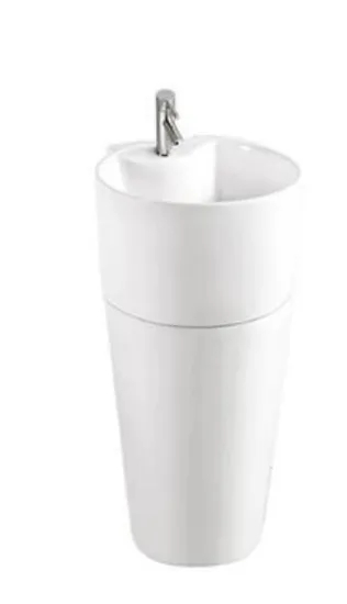 Oval Pillar Pedestal Acrylic Resin Stone Solid Surface Round Washbasin