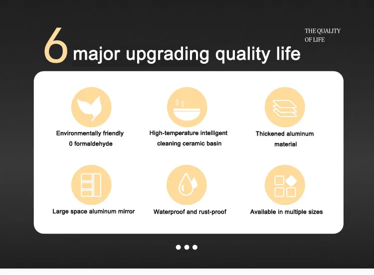 Bathroom Basin Mixer Ceramic Cabinet Basin with Mirror