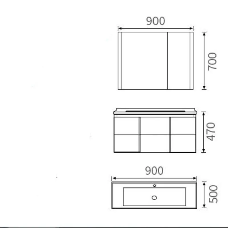Wholesale Modern Hotel Wall Bathroom Cabinet Bathroom Vanity