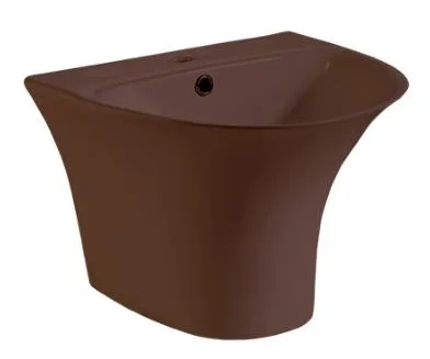 Popular Design Sanitaryware Ceramic Wall-Hung Half Pedestal Basin