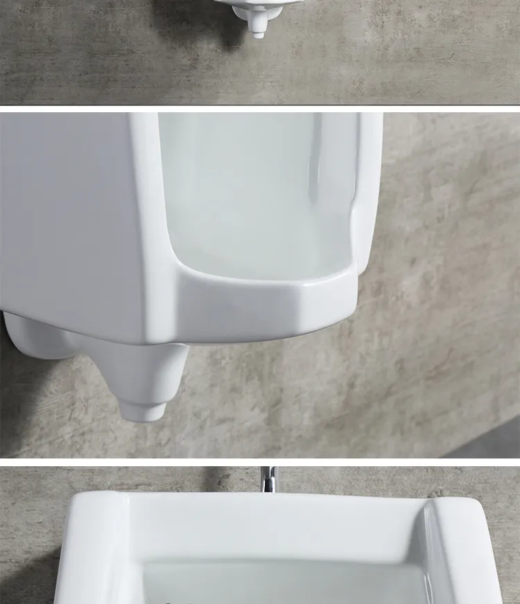 Chaozhou Wholesale Square Ceramic White Wall Hung Urinal Bow