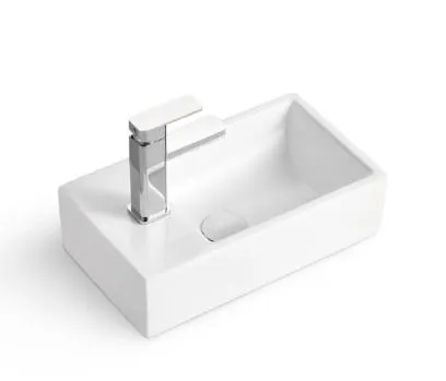 Small Solid Surface Resin Stone Sink Bathroom Vanity Wash Basin