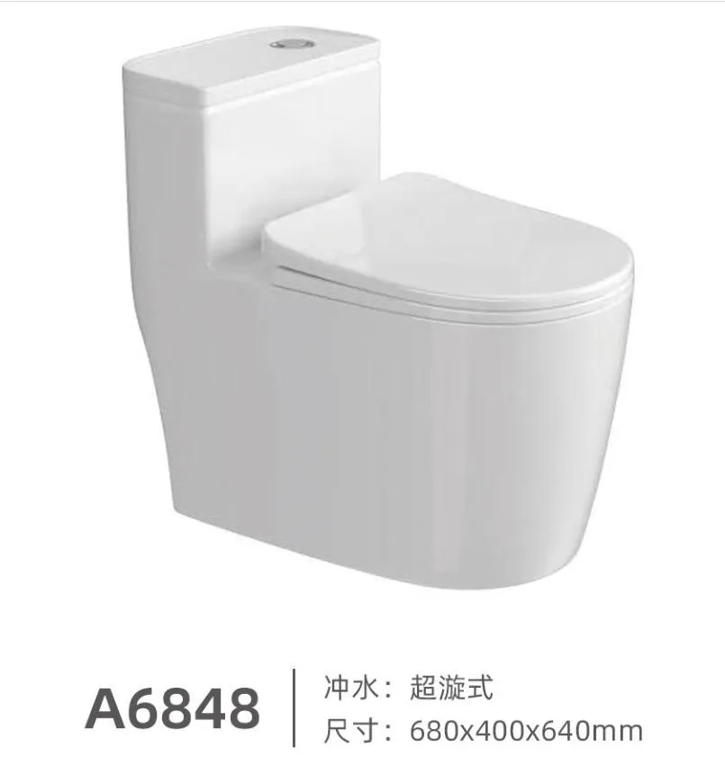 Water Closet Bathroom White Ceramic Square Wc Siphonic One Piece Toilet