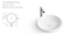 Modern Polished White Ceramic Sanitary Bathroom Sink Wash Basin