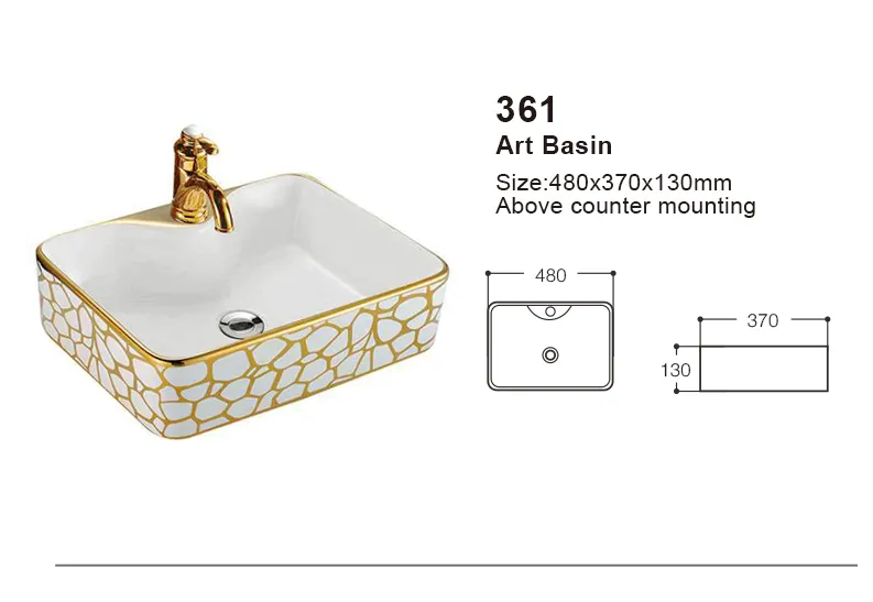 Ceramic Sink Multi-Color Art Basin Table Top Hand Wash Basin