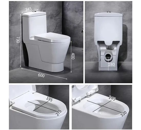 Siphonic Flush S Trap Toilet Sanitary Ware One Piece Toilet