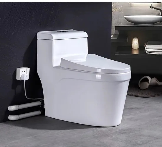 New Design One Piece Round Toilet Floor Mounted Wc Short Design Toilet