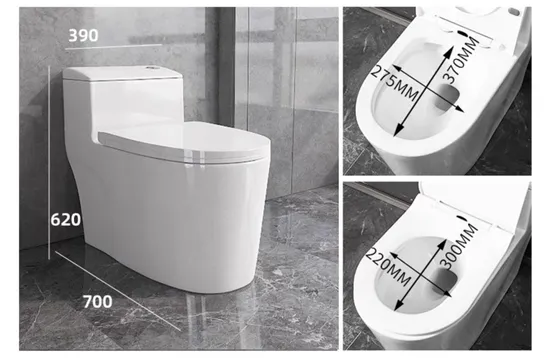 Toilet Bathroom Ceramic One-Piece Toilet