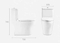 Economical Hotel Bathroom Sanitary Ware Wc Siphonic One-Piece Water Closet