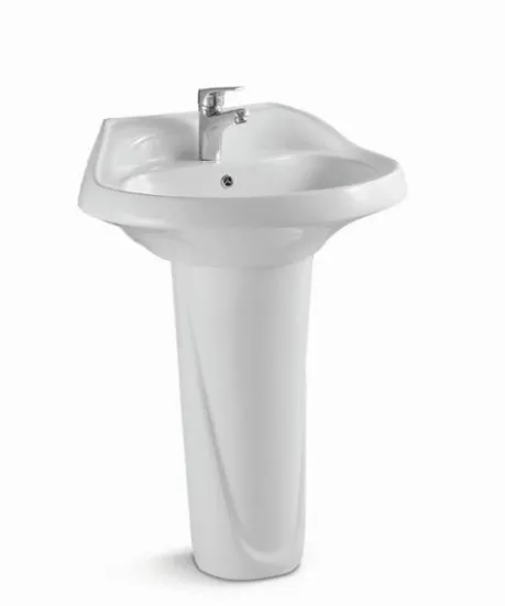 Modern Free Standing Wastafel Perfect Lines Design Pedestal Basin