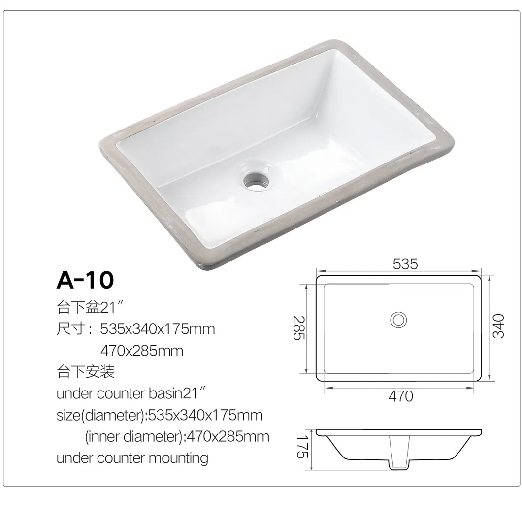 Top Mount White Double Bowl Rectangular Quartz Faucet Bathroom Basin Kitchen Sinks