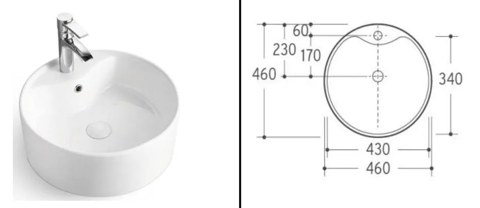 Bathroom Wash Basin From China Manufacturer Art Basin with White Color
