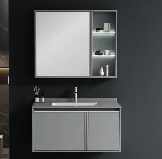 Modern Light Luxury Bathroom Washbasin Cabinet Combination