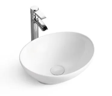 Popular Oval White Clear Ceramic Wash Hand Art Basin