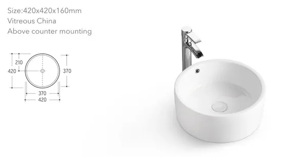 New Design Square Ceramic Bathroom Wash Hand Basin Art Basin