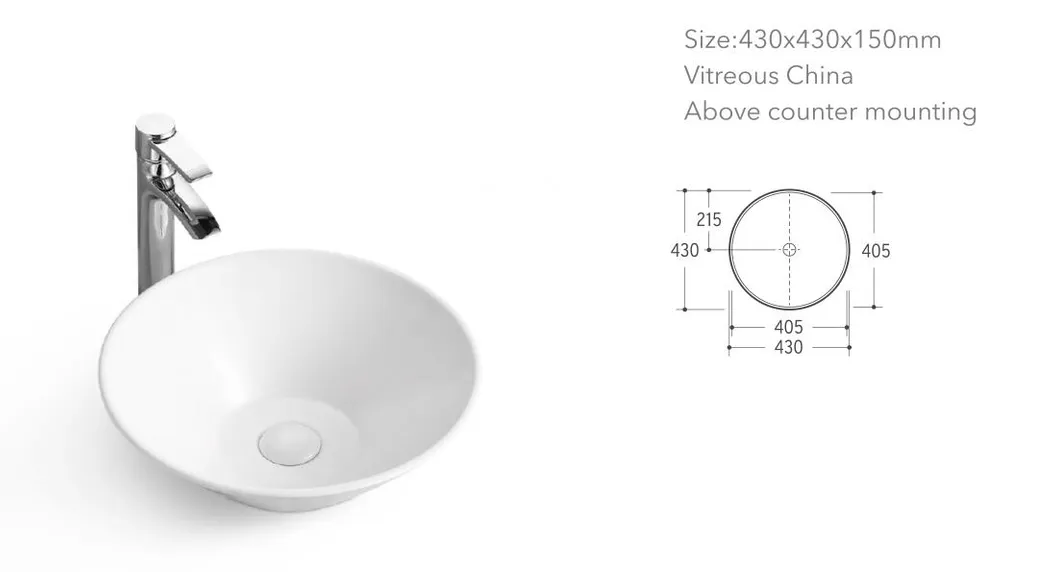Modern Design Commercial Gold Plating Surface Rectangular Ceramic Wash Basin