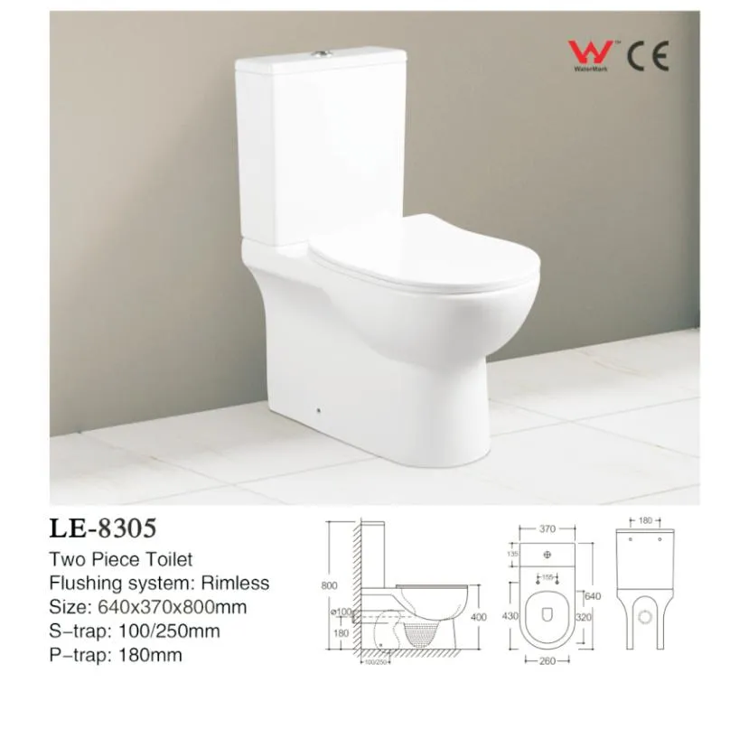 Watermark Round Two Piece Toilet Sanitary Ware