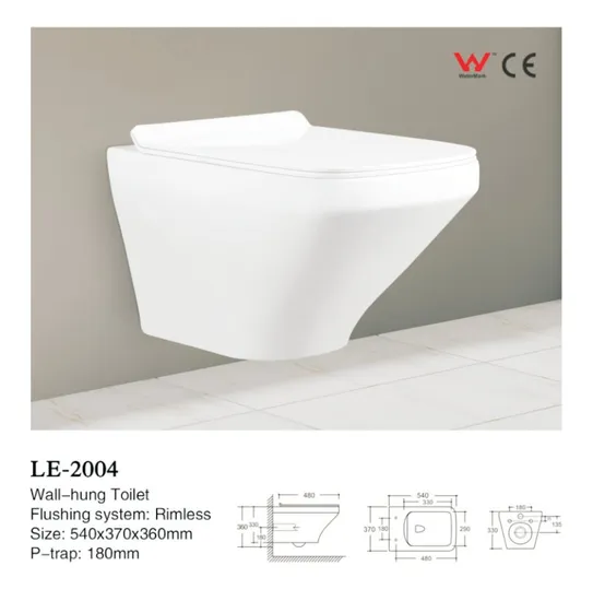 Chinese Wholesale Watermark Latest Design Wc Wall Hung Toilet with Bidet