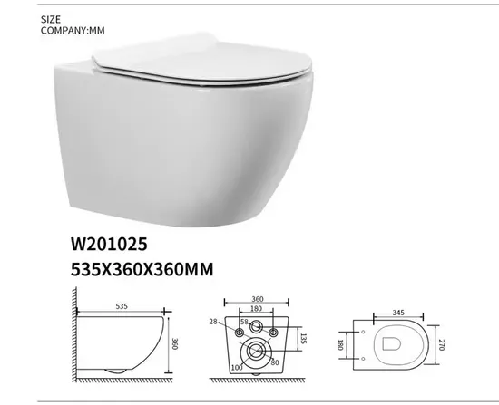 Good Quality Ceramic Wall Hung Toilet with Hot Sales