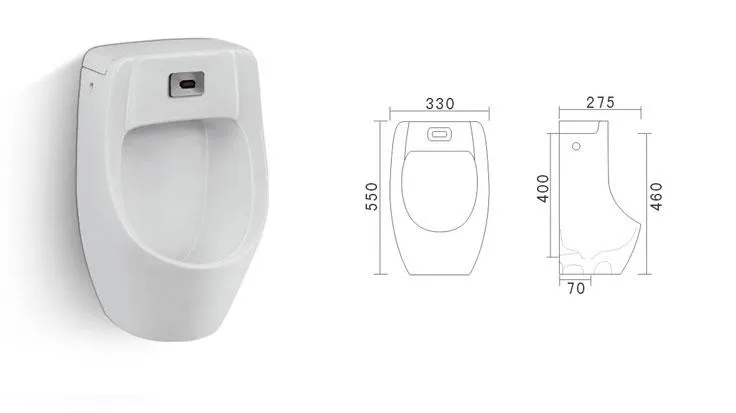 High Quality Gravity Cleaning Bathroom White Ceramic Wall Hung Men Urinal