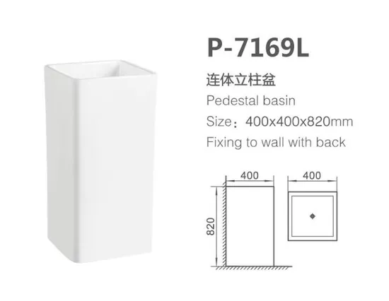 Bathroom Irregular Shape Design Solid Surface Fluted Stone Pedestal Wash Basin