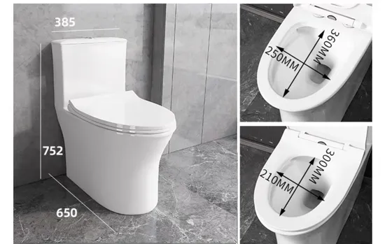 High Standards Toilet Cheap Siphonic S-Trap One Piece Toilet