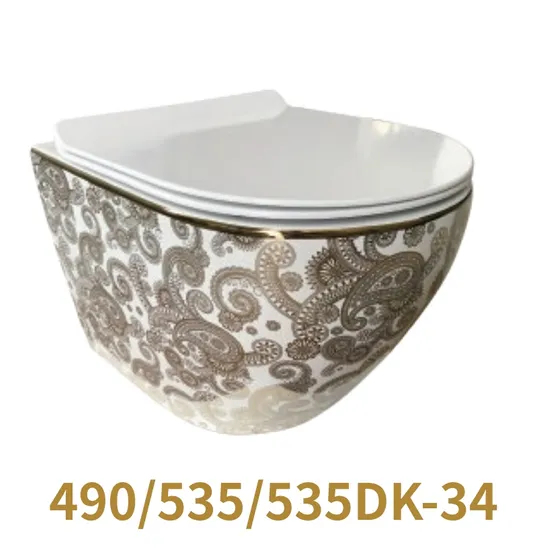 Bathroom Color Popular Wc Ceramica Wall Hung Mounted Toilet