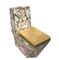 Floor Mounted Ceramic One Piece Toilet with Square Shape