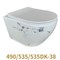 Custom Color Modern Bathroom Sanitary Ware P-Trap Wall Hung Toilet