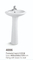 Sanitary Ware Wc Bathroom Basin Glazed Surface with Pedestal Ceramic Wash Basin