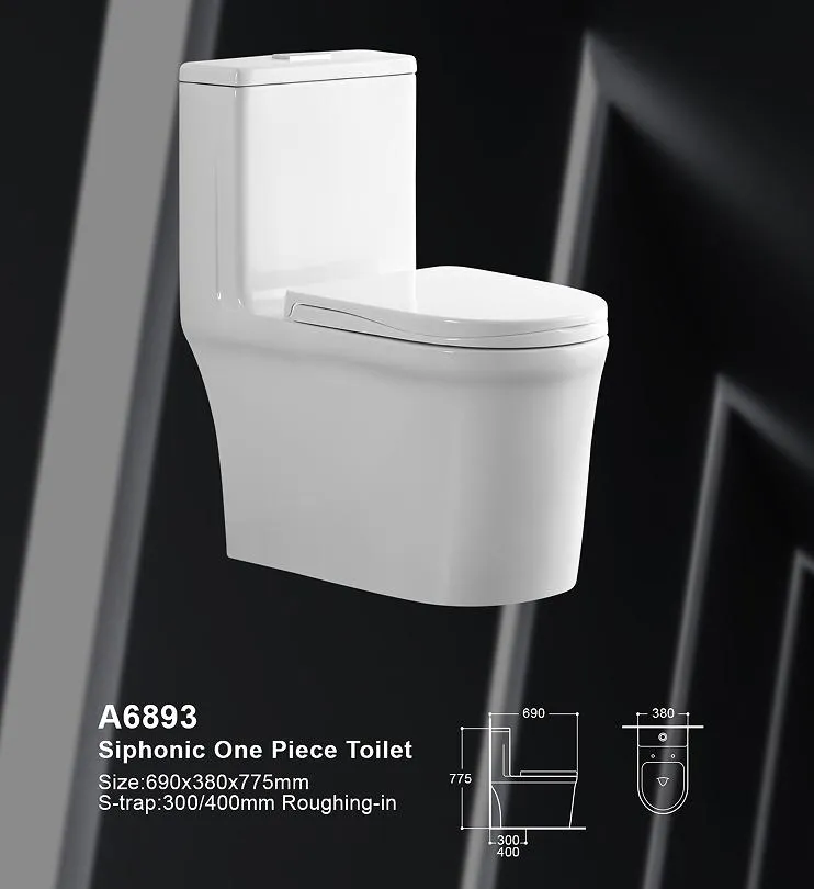 Water Closet Bathroom Modern Western Elongat Wc Ceramic One Piece Toilet