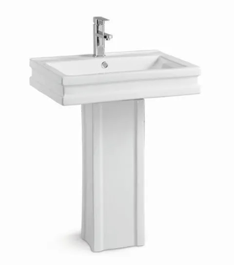 Modern Design Wash Basin with Pedestal Fixing to Wall Pedestal Basin