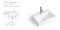 CE White Art Basin Counter Top Ceramic Wash Hand Basin Sanity Ware