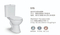 Two Piece Toilet Ceramic Square Shape Toilet Small Size Wc