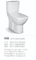 Ceramic Two Piece Toilet Square Shape Sanitary Ware Bathroom Toilets Closet