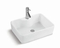 White Sanitary Ware Domestic Wash Basin for Hotel Rectangular Ceramic Art Basin