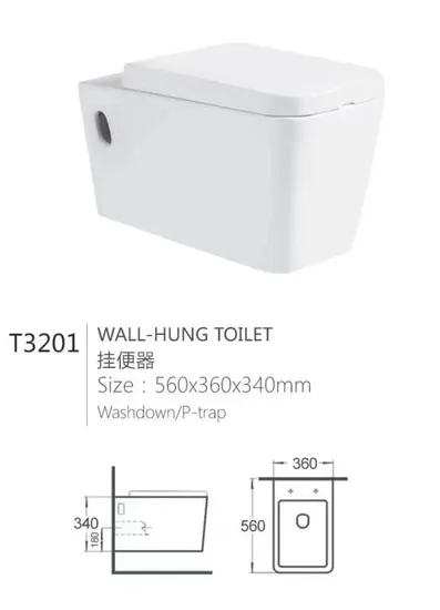 2023 New Wall Toilet European Bathroom P Trap Water Closet