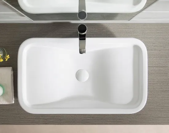 Chaozhou Ceramic Half Round Face Basin Bathroom Sanitary Ware Art Basin