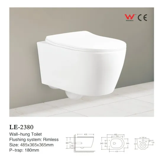 Wall Hung Toilet Sanitary Ware Ceramic Bathroom Set Portable Toilet
