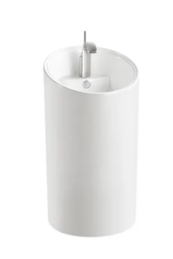 Bathroom Ceramic Freestanding Sink Sanitary Ware Supplier Wholesale Stone Pedestal Basin