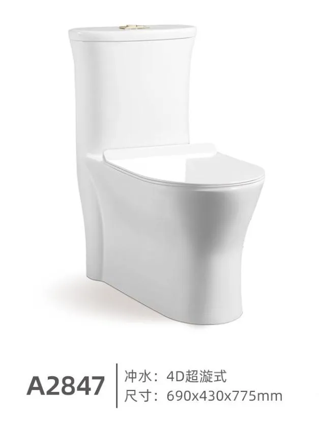 Water Closet Bathroom White Ceramic Square Wc Toilet Washdown One Piece Toilets
