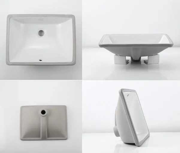 Handmade Under Mount Porcelain Vanity Bowl Bathroom Sink Ceramic