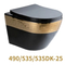 Luxury Gold Wall Hung Commode Floating Ceramic Wall Mounted Toilet