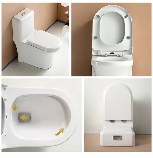 Bathroom One-Piece Elongated Skirted Water Closet