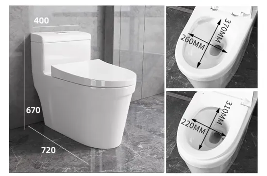Toilet Bathroom Ceramic One-Piece Toilet